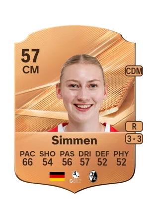 Simmen - 57 - Rare EA FC 27 card