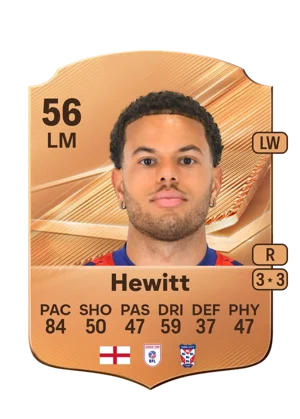 Hewitt - 56 - Rare EA FC 27 card