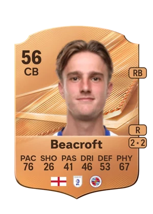 Beacroft - 56 - Rare EA FC 27 card