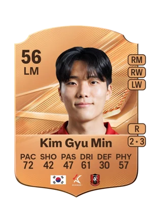 Kim Gyu Min - 56 - Rare EA FC 27 card