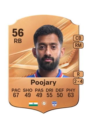 Poojary - 56 - Rare EA FC 27 card
