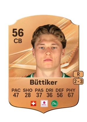 Büttiker - 56 - Rare EA FC 27 card