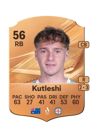 Kutleshi - 56 - Rare EA FC 27 card