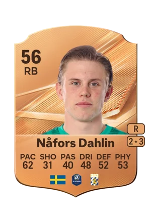 Nåfors Dahlin - 56 - Rare EA FC 27 card