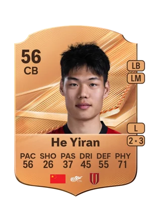 He Yiran - 56 - Rare EA FC 27 card