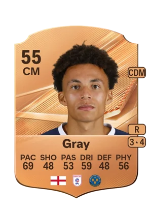 Gray - 55 - Rare EA FC 27 card