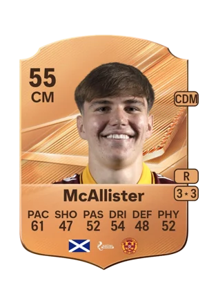 McAllister - 55 - Rare EA FC 27 card