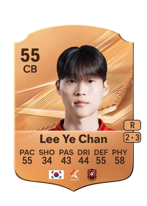 Lee Ye Chan - 55 - Rare EA FC 27 card
