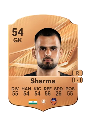 Sharma - 54 - Rare EA FC 27 card