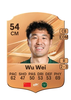 Wu Wei - 54 - Rare EA FC 27 card