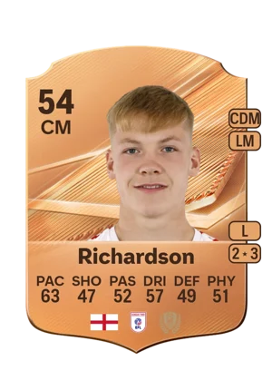 Richardson - 54 - Rare EA FC 27 card