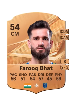 Farooq Bhat - 54 - Rare EA FC 27 card