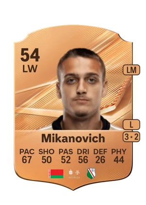 Mikanovich - 54 - Rare EA FC 27 card
