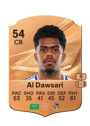 Al Dawsari - 54 - Rare EA FC 27 card