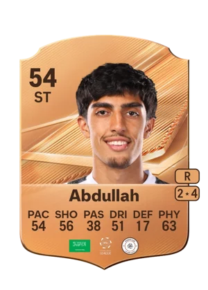 Abdullah - 54 - Rare EA FC 27 card