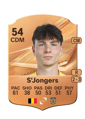 S'Jongers - 54 - Rare EA FC 27 card