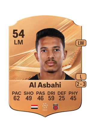 Al Asbahi - 54 - Rare EA FC 27 card