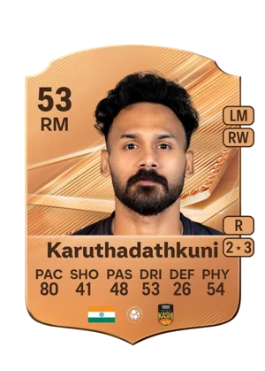 Karuthadathkuni - 53 - Rare EA FC 27 card