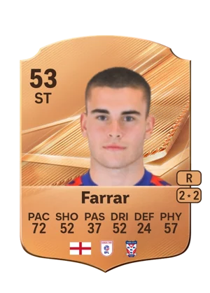 Farrar - 53 - Rare EA FC 27 card