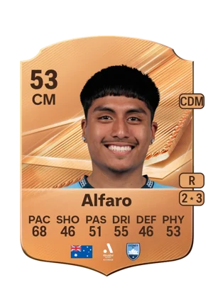 Alfaro - 53 - Rare EA FC 27 card