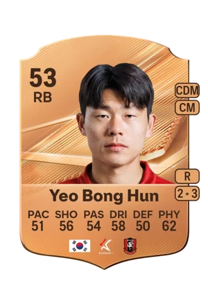 Yeo Bong Hun - 53 - Rare EA FC 27 card