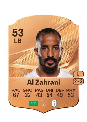 Al Zahrani - 53 - Rare EA FC 27 card