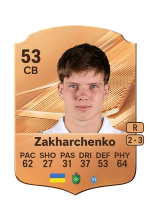 Zakharchenko - 53 - Rare EA FC 27 card