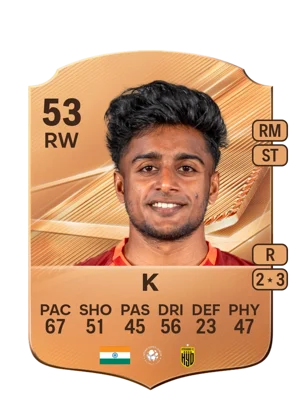 K - 53 - Rare EA FC 27 card