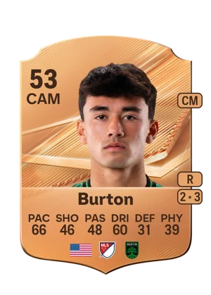 Burton - 53 - Rare EA FC 27 card