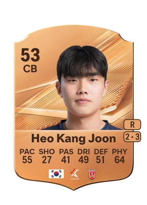Heo Kang Joon - 53 - Rare EA FC 27 card