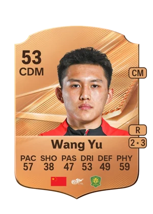 Wang Yu - 53 - Rare EA FC 27 card