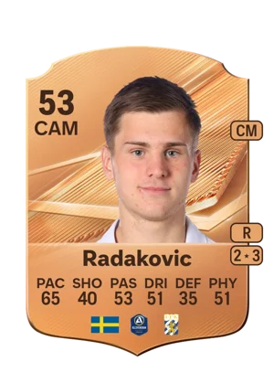 Radakovic - 53 - Rare EA FC 27 card