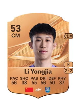 Li Yongjia - 53 - Rare EA FC 27 card