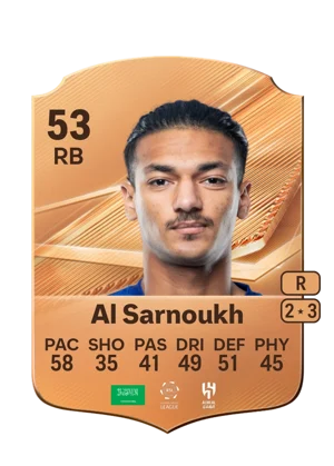 Al Sarnoukh - 53 - Rare EA FC 27 card