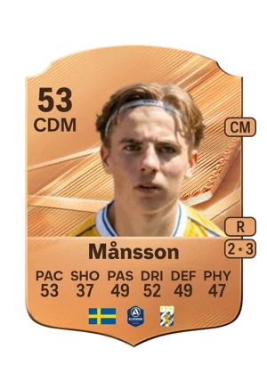 Månsson - 53 - Rare EA FC 27 card