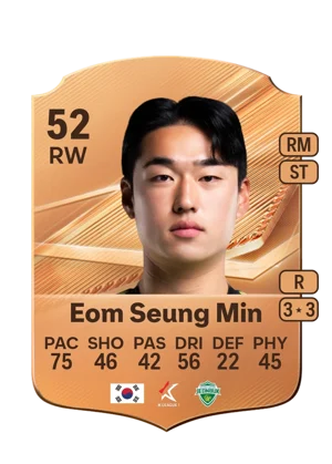 Eom Seung Min - 52 - Rare EA FC 27 card