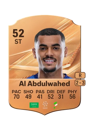 Al Abdulwahed - 52 - Rare EA FC 27 card