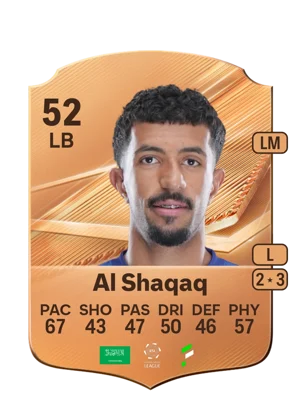 Al Shaqaq - 52 - Rare EA FC 27 card
