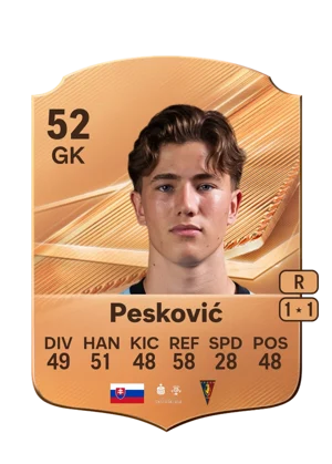 Pesković - 52 - Rare EA FC 27 card