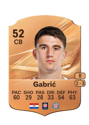 Gabrić - 52 - Rare EA FC 27 card