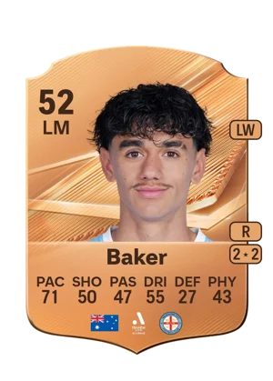 Baker - 52 - Rare EA FC 27 card