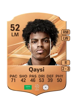 Qaysi - 52 - Rare EA FC 27 card