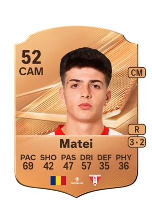 Matei - 52 - Rare EA FC 27 card