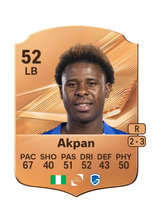 Akpan - 52 - Rare EA FC 27 card