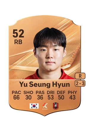 Yu Seung Hyun - 52 - Rare EA FC 27 card