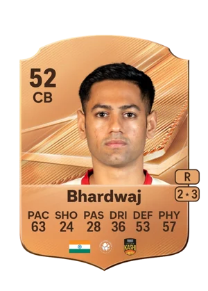 Bhardwaj - 52 - Rare EA FC 27 card