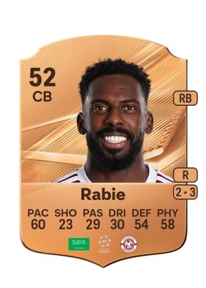 Rabie - 52 - Rare EA FC 27 card
