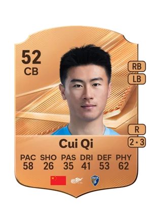 Cui Qi - 52 - Rare EA FC 27 card