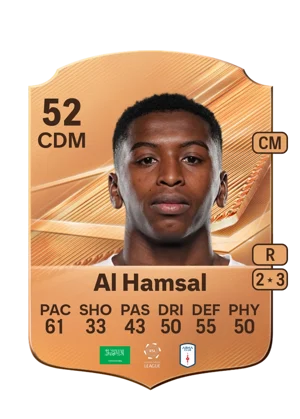 Al Hamsal - 52 - Rare EA FC 27 card