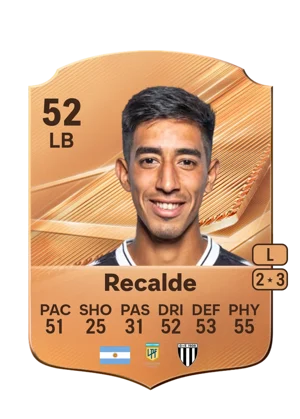 Recalde - 52 - Rare EA FC 27 card